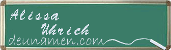 Alissa Uhrich Visitenkarte